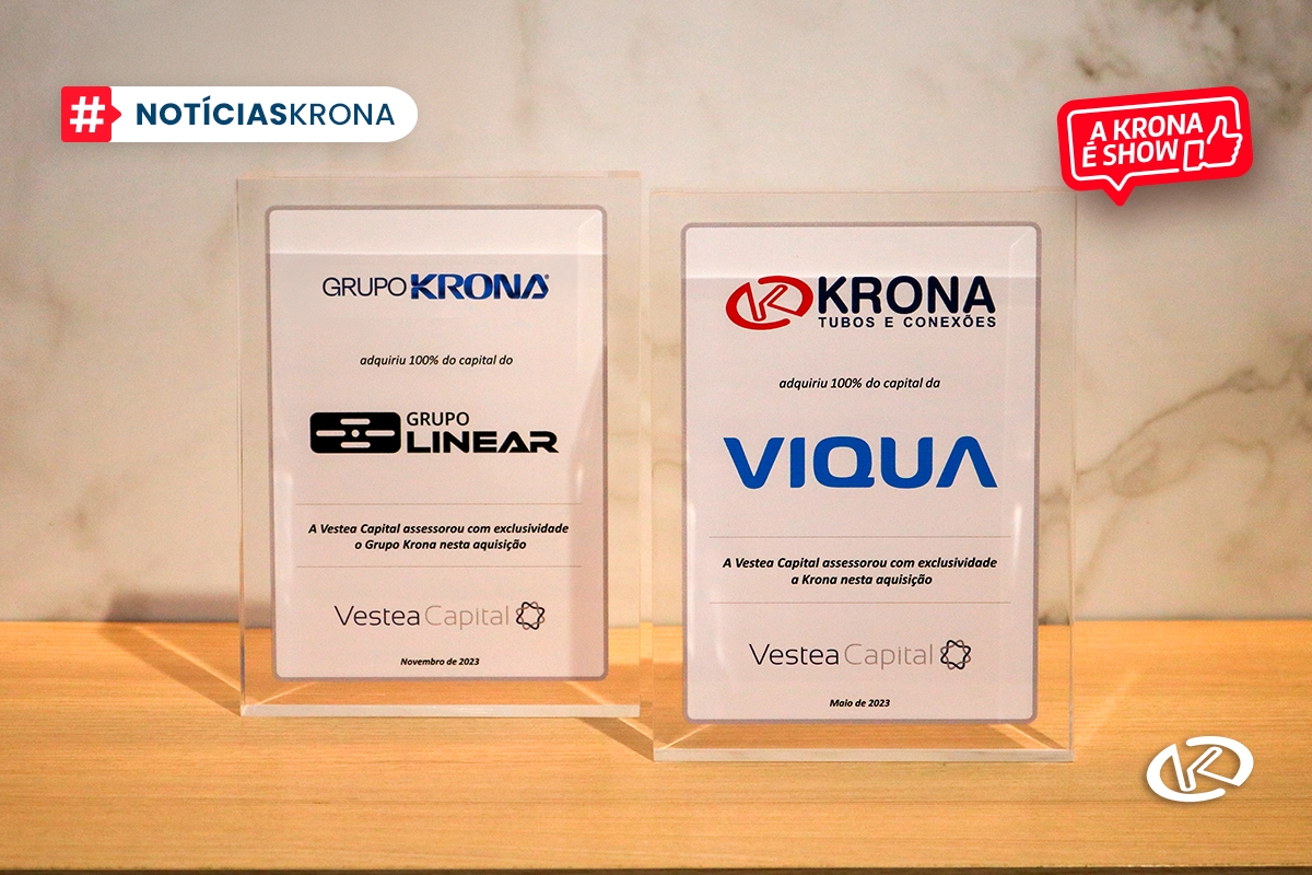 Grupo Krona é homenageado pela Vestea Capital em celebração às aquisições da Viqua e Grupo Linear